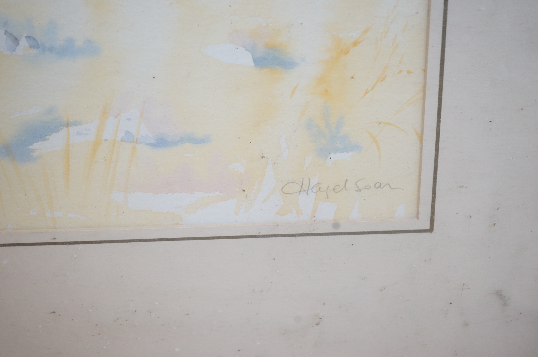 Hazel Soan (b.1954), watercolour, Study of an elephant, 'Caught in the act!', signed and inscribed, 54 x 75cm. Condition - colours appear muted